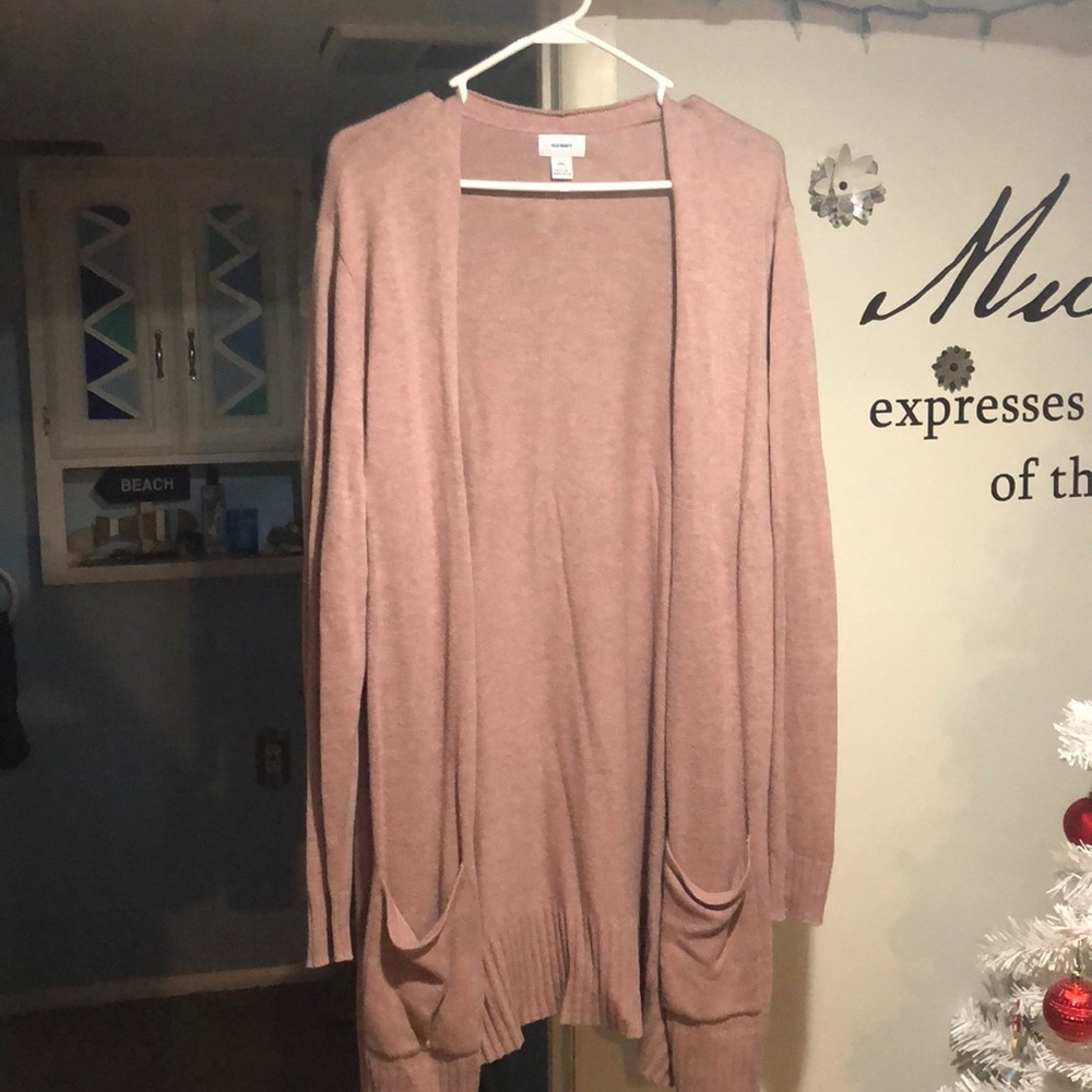 Pink old navy cardigan!
